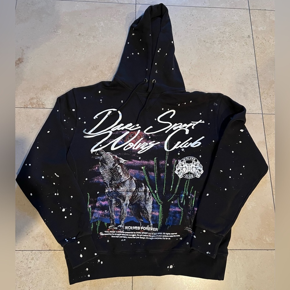 Darc Sport Wolves Club Desert Wolf Vintage French Terry Hoodie. Darcsport